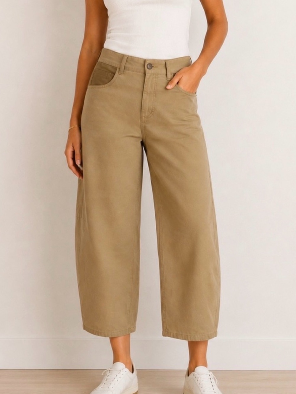 Rag& Bone cotton Tan barrel leg pants